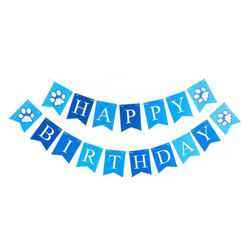 GeckoCustom Pet Party Decoration Set Dog Birthday blue 1
