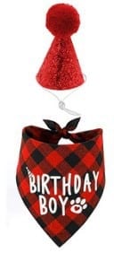 GeckoCustom Pet Party Decoration Set Dog Birthday red set