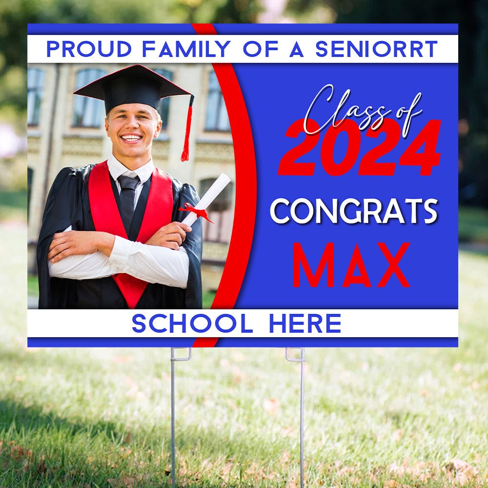 GeckoCustom Proud Family Of A Senior 2022 Personalized Yard Sign