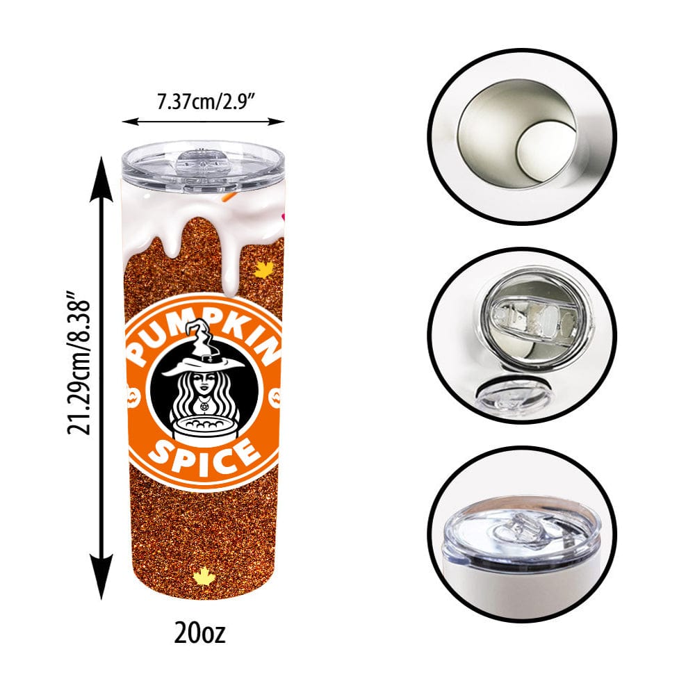 GeckoCustom Pumpkin Spice Halloween Gift Skinny Tumbler HO82 891332 20 oz