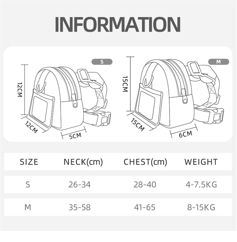 GeckoCustom Puppy Backpack With Harness Collar