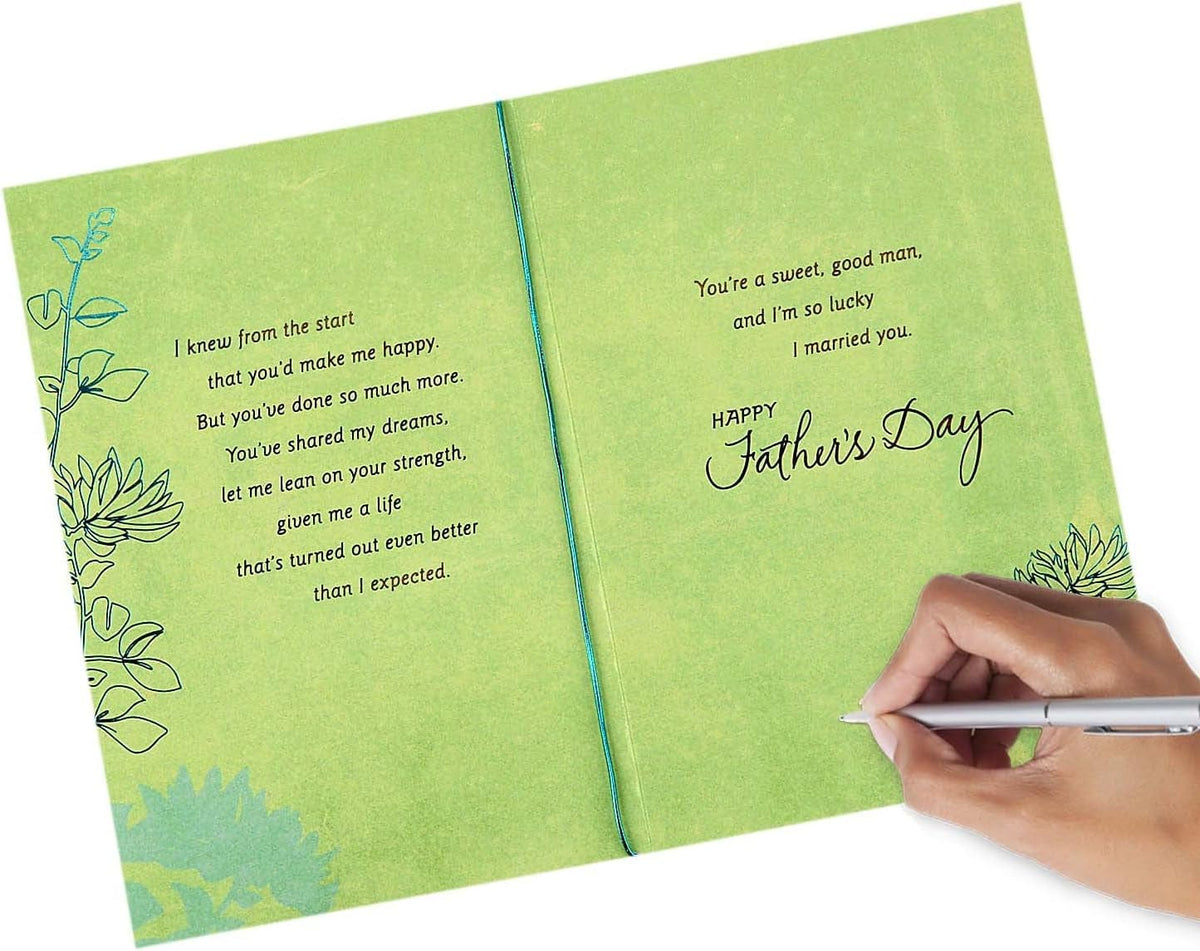 GeckoCustom Romantic Father'S Day Card for Husband (Sweet and Good Man) (529FFW9512)
