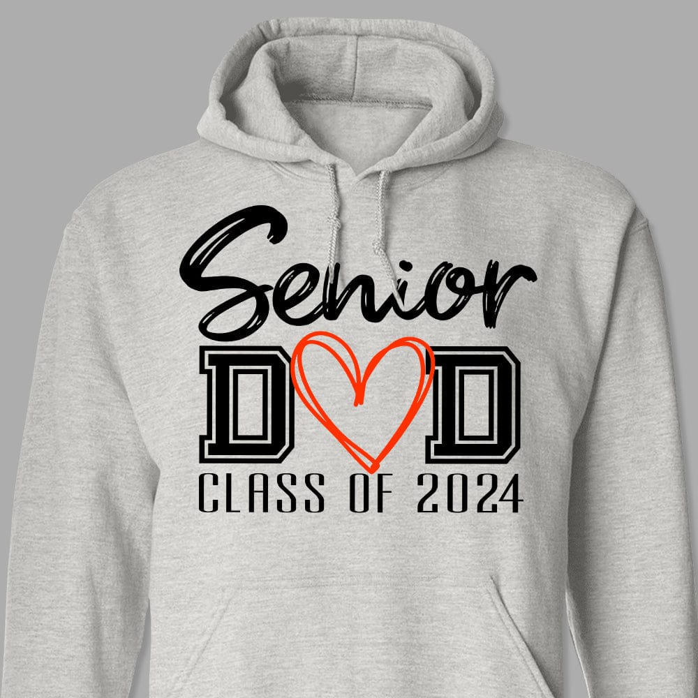 GeckoCustom Senior Dad Class Of 2024 Shirt N304 HN590 Pullover Hoodie / Sport Grey Colour / S