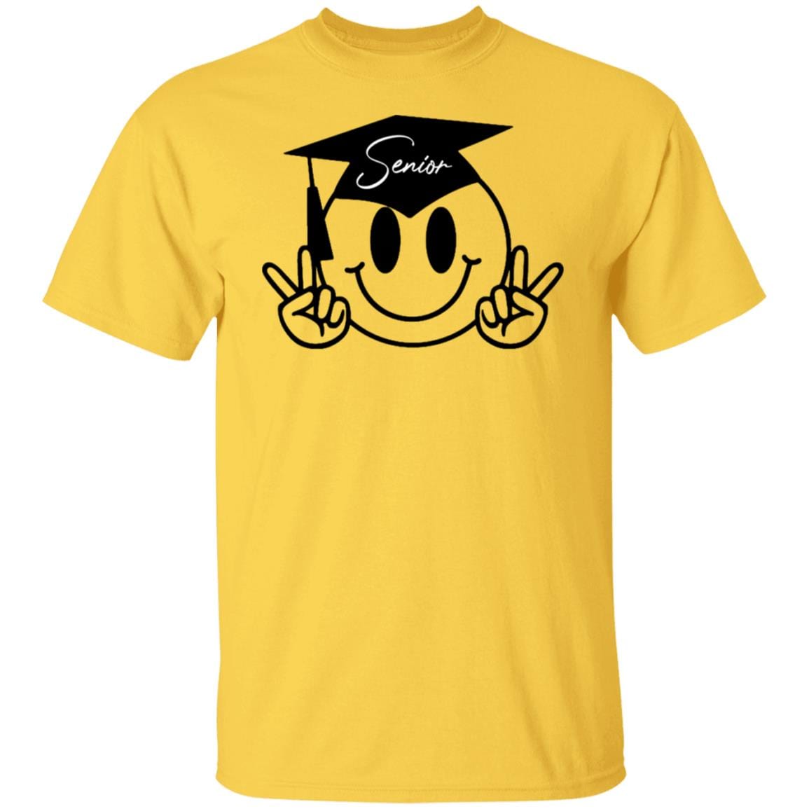 GeckoCustom senior smile icon White Senior Basic Tee / Daisy / S