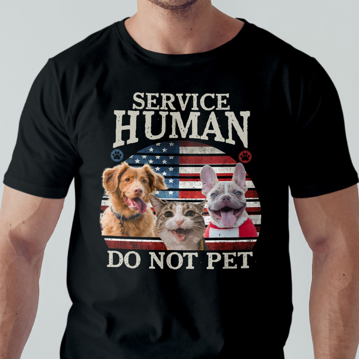 GeckoCustom Service Human Gift For Dog Lovers Dog Photo Personalized Shirt C215