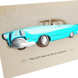 GeckoCustom Signature Father'S Day Card (Vintage Classic Car, Don'T Make 'Em like You Anymore), (599FFW9632)