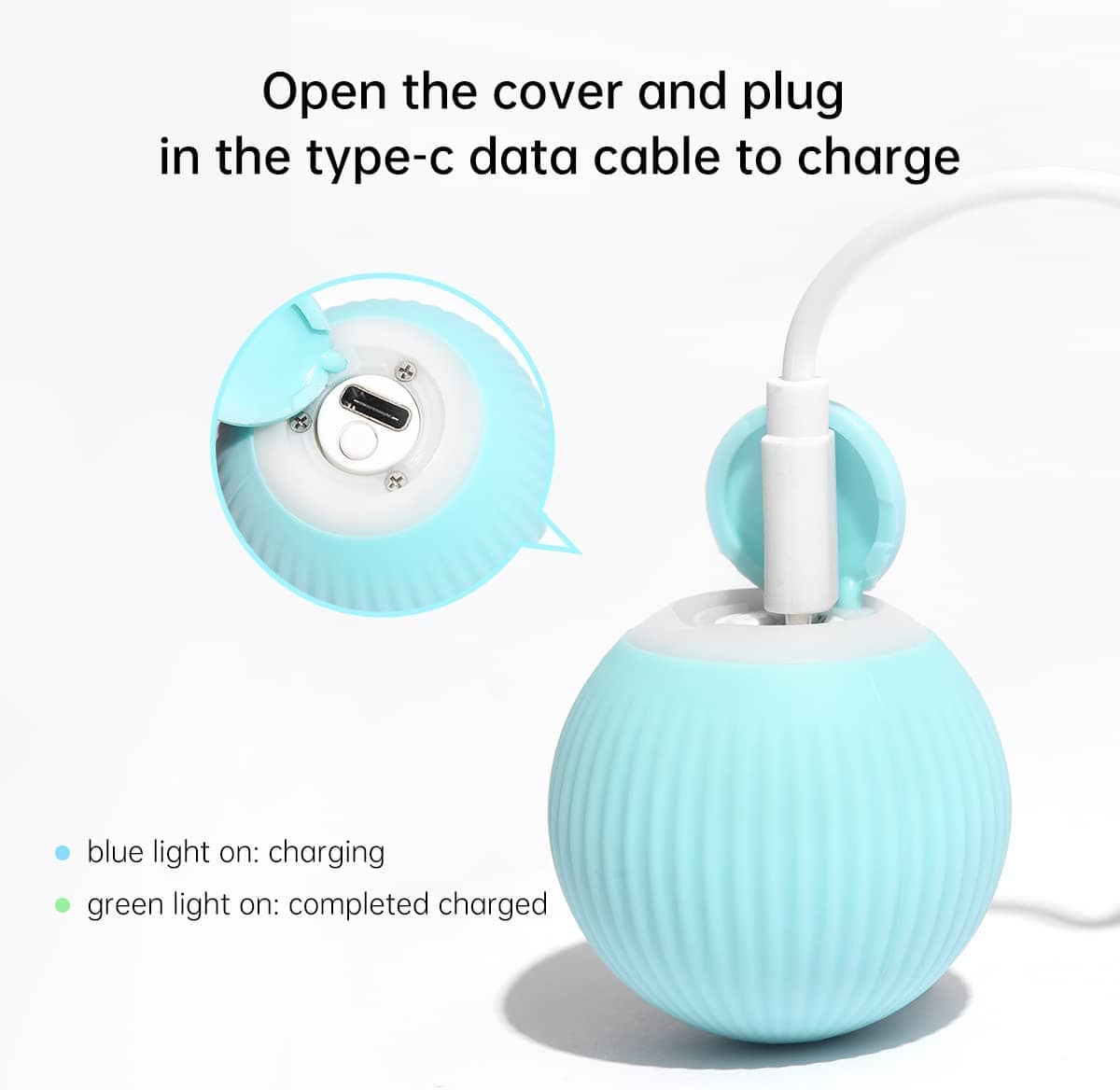 GeckoCustom Smart Automatic Rolling Cat Ball