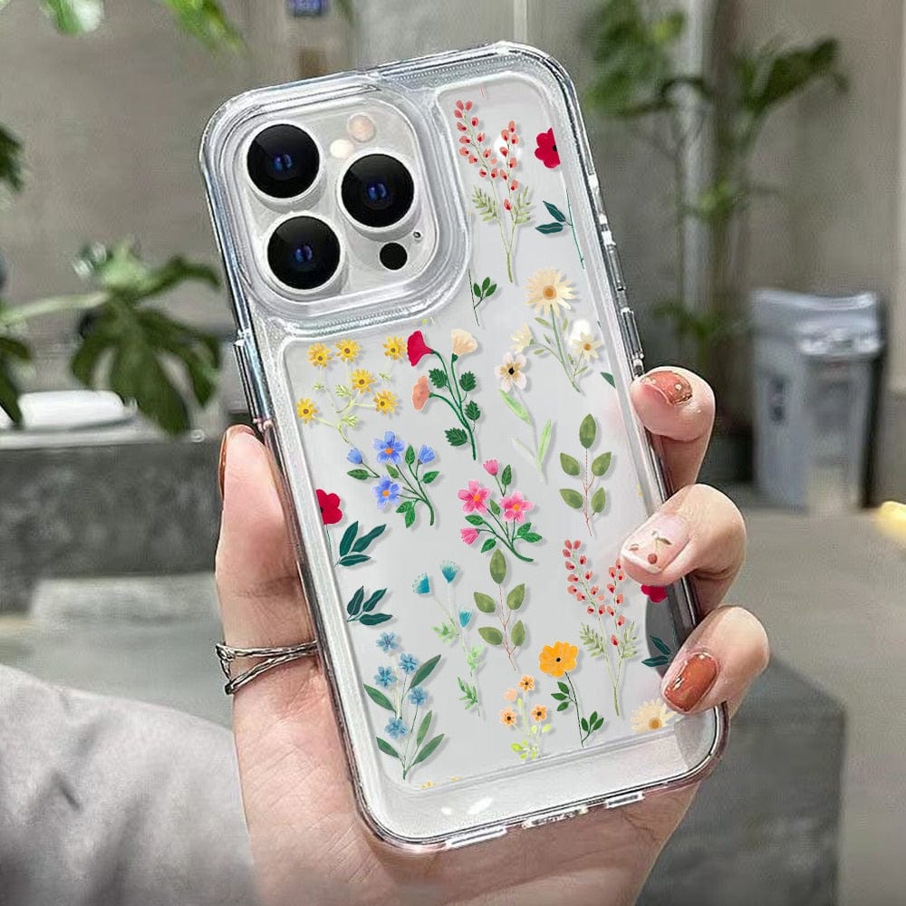 GeckoCustom Soft Clear Phone Case For iPhone 11 Case iPhone 13 14 Pro Max 12 13 Pro Max XR XS X 14 8 7 Plus SE 2022 Butterfly Flower Cover
