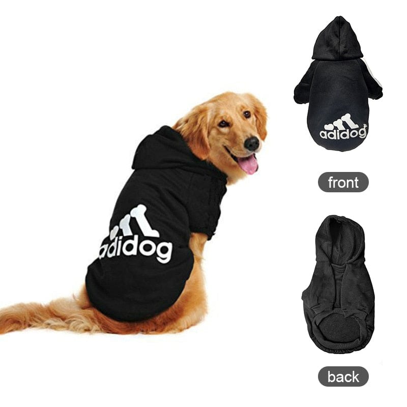 GeckoCustom Soft Fleece Pet Dog Clothes Dogs Hoodies Warm Sweatshirt Pet Costume Jacket For Chihuahua French Bulldog Labrador Dogs Clothes Black / S 1.5KG-2KG / China