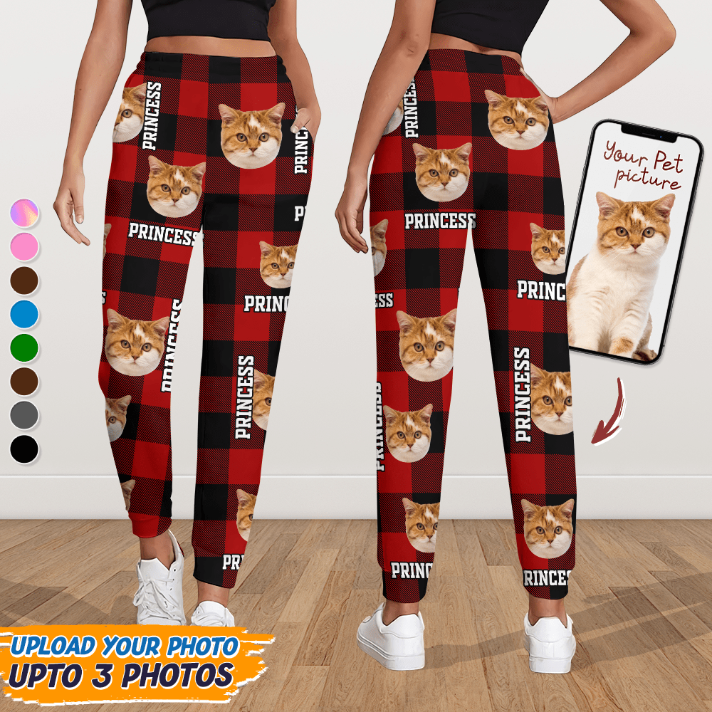 GeckoCustom Sweatpants Custom Photo And Name Dog Cat For Men And Women's N369 888775 For Woman / S