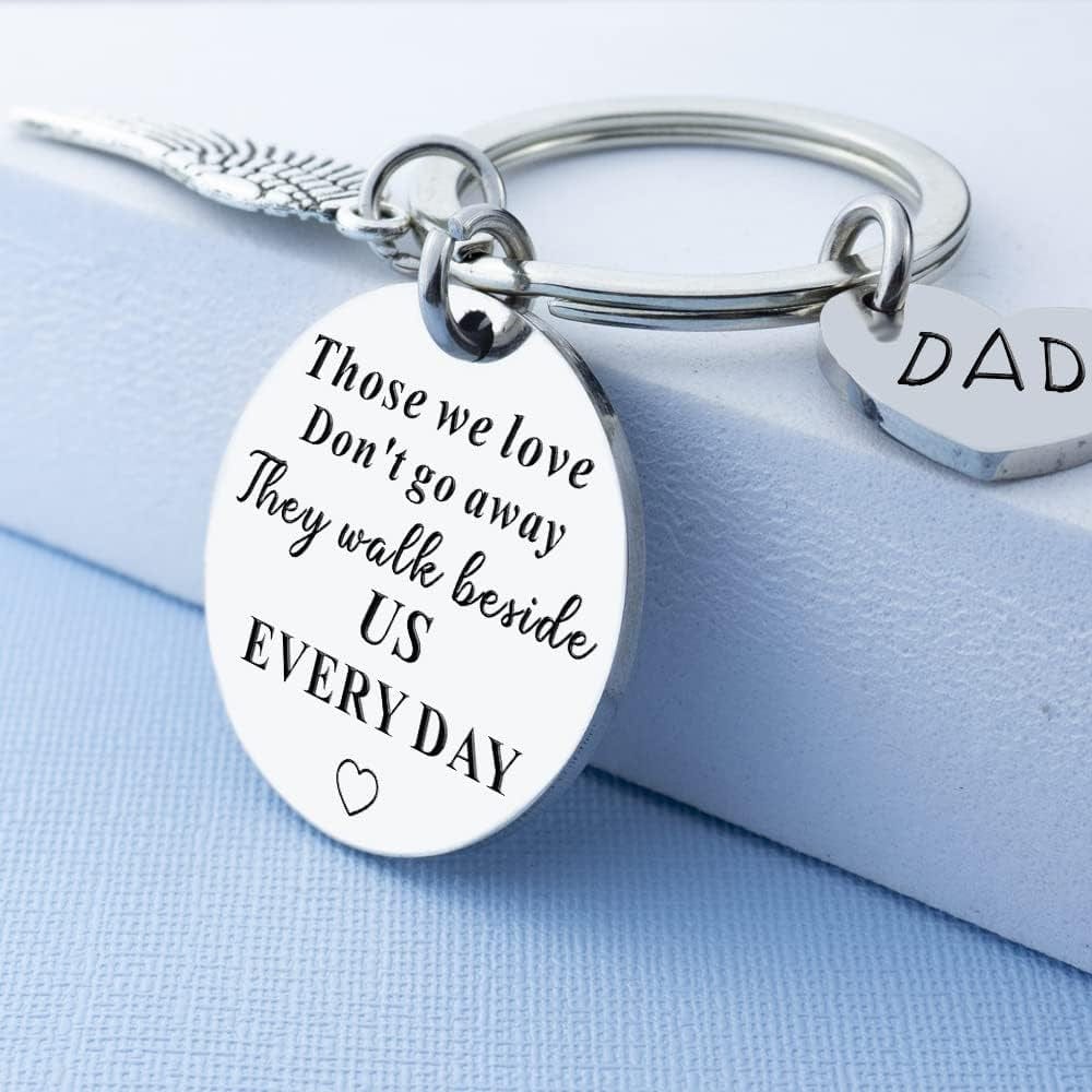 GeckoCustom Sympathy Gifts for the Loss of Dad Mom, Bereavement Memorial Gifts-They Walk beside Us Every Day