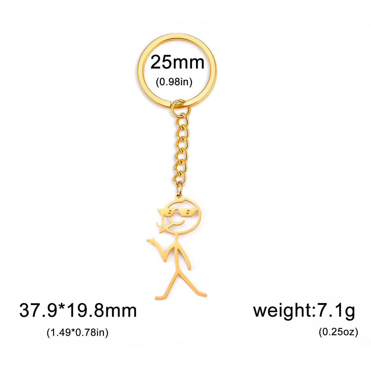 GeckoCustom Teamer Funny Fuxk You Middle Finger Stickman Keychain 2023 Cute Trend School Bag Car Key Pendant Couple New Trinket Gift Keyring Smoking-G