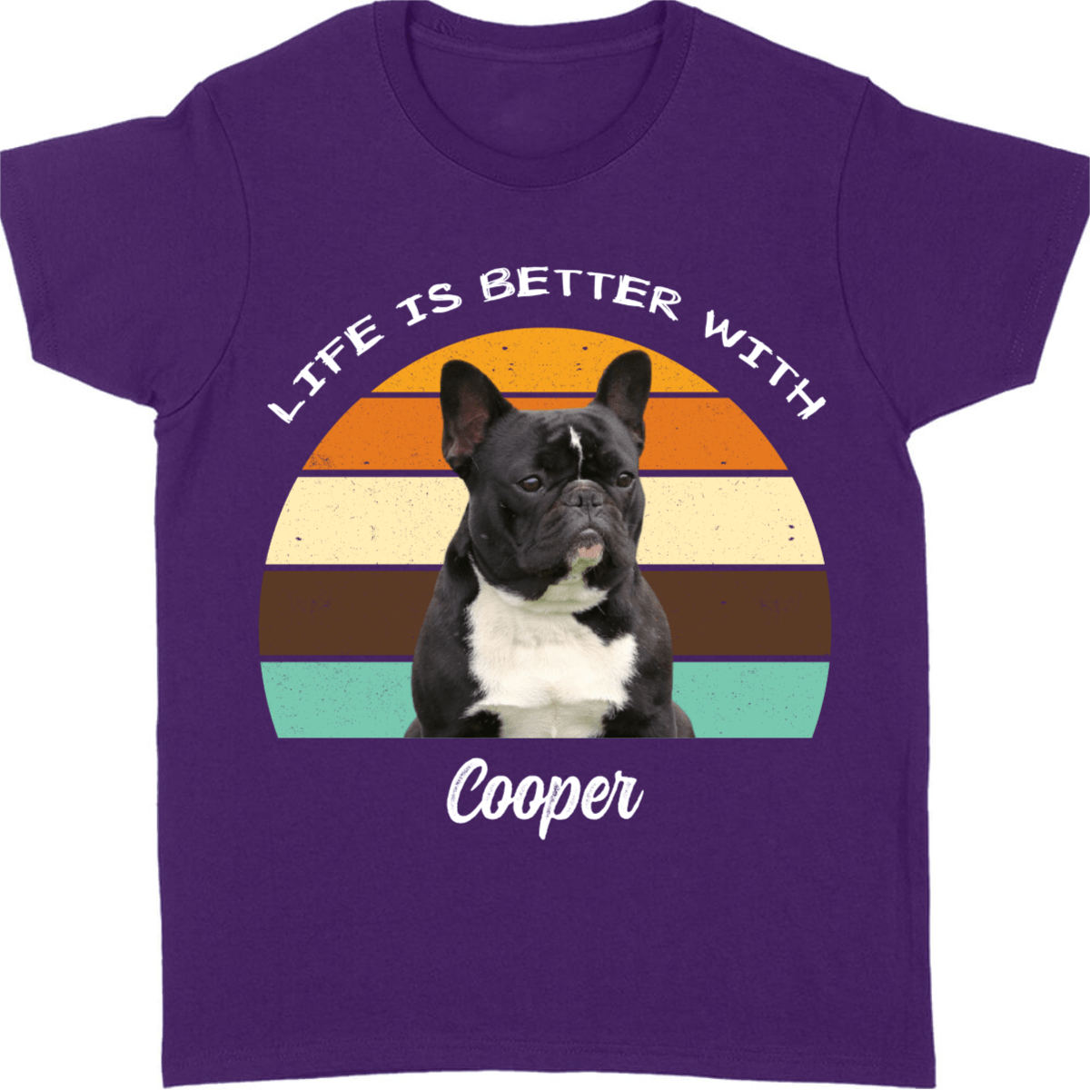 GeckoCustom [Test] Life Is Better, Custom Dog Photo Dark Color T Shirt, Personalized Gifts For Pet Lovers NGHS88