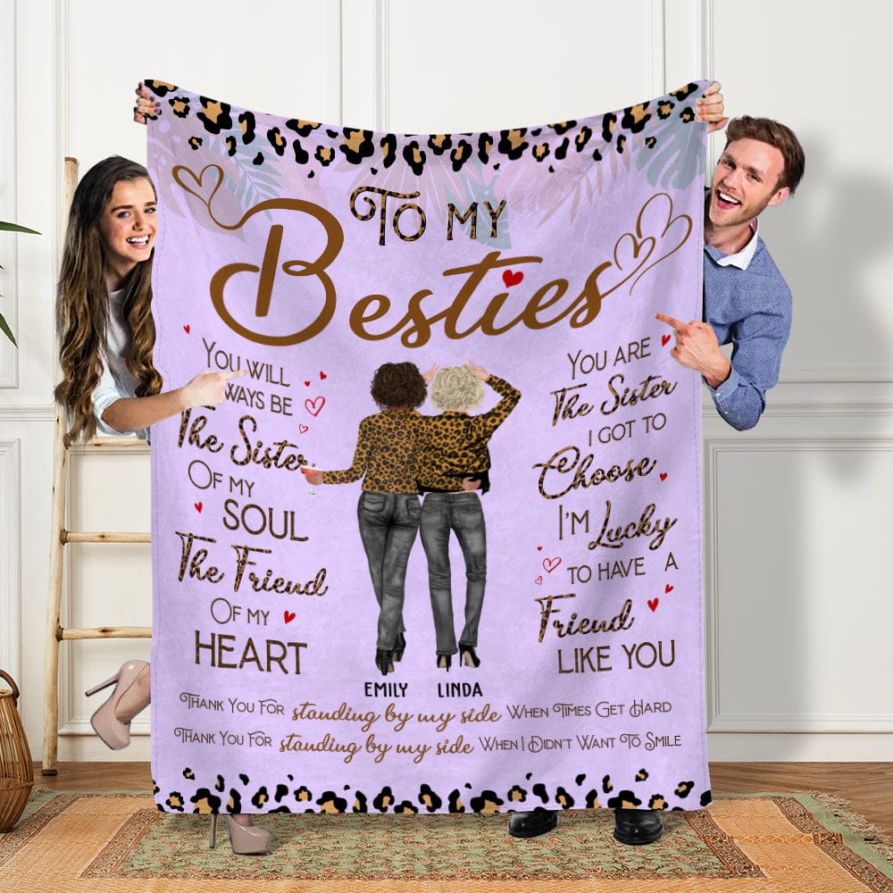 GeckoCustom Thank You For Standing By My Side Friendship Besties Blanket Personalized Gift DA199 890114