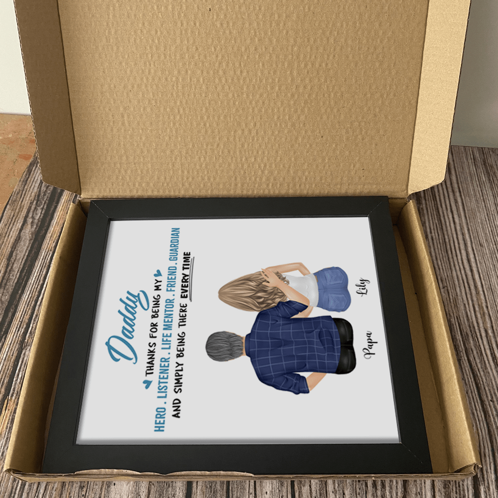 GeckoCustom Thanks For Being My Hero, Listener, Life Mentor Family Photo Frame 8"x10"