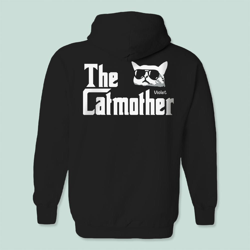 GeckoCustom The Catmother Cat Back Shirt N304 889039 Pullover Hoodie / Black Colour / S