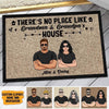 GeckoCustom There's No Place Like Home Grandma & Grandpa Family Doormat HN590 15x24in-40x60cm