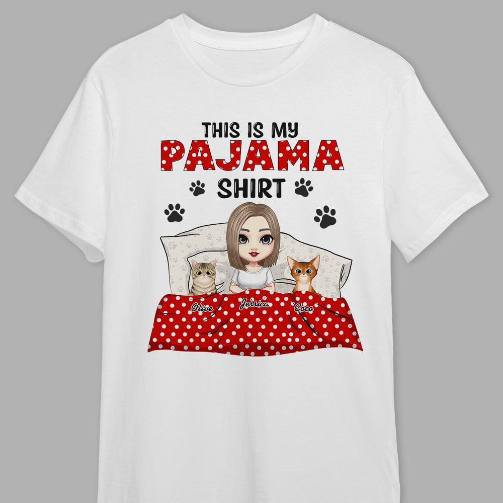 GeckoCustom This Is My Pajamas Cat Shirt Personalized Gift N304 889651 Premium Tee (Favorite) / P Light Blue / S