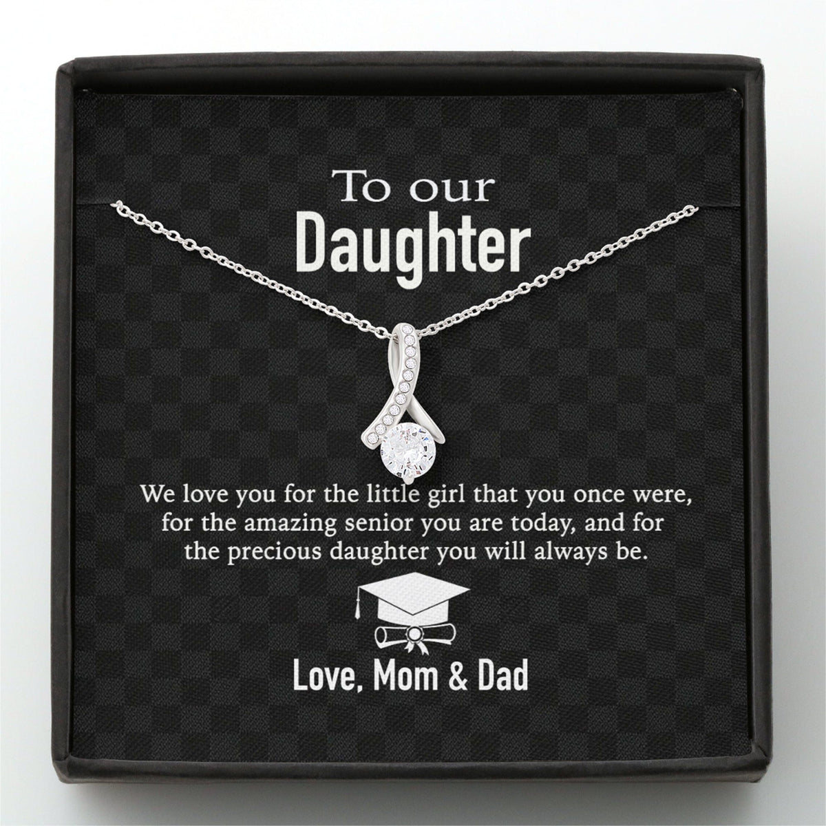GeckoCustom To Our Daughter Love Mom &amp; Dad Personalized Necklace