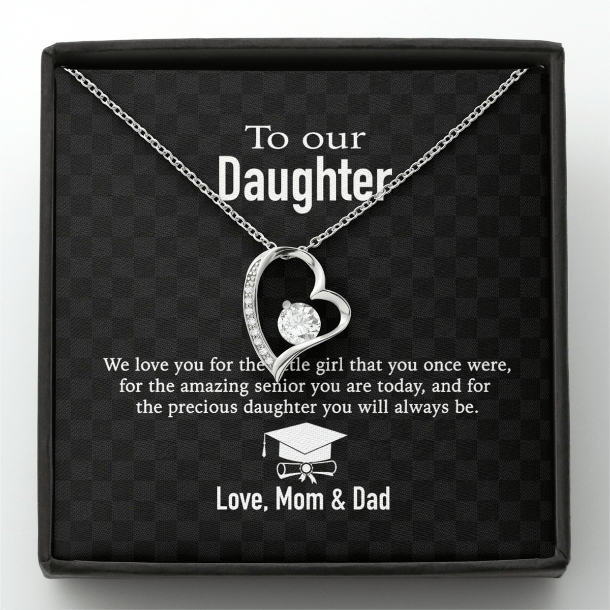 GeckoCustom To Our Daughter Love Mom &amp; Dad Personalized Necklace