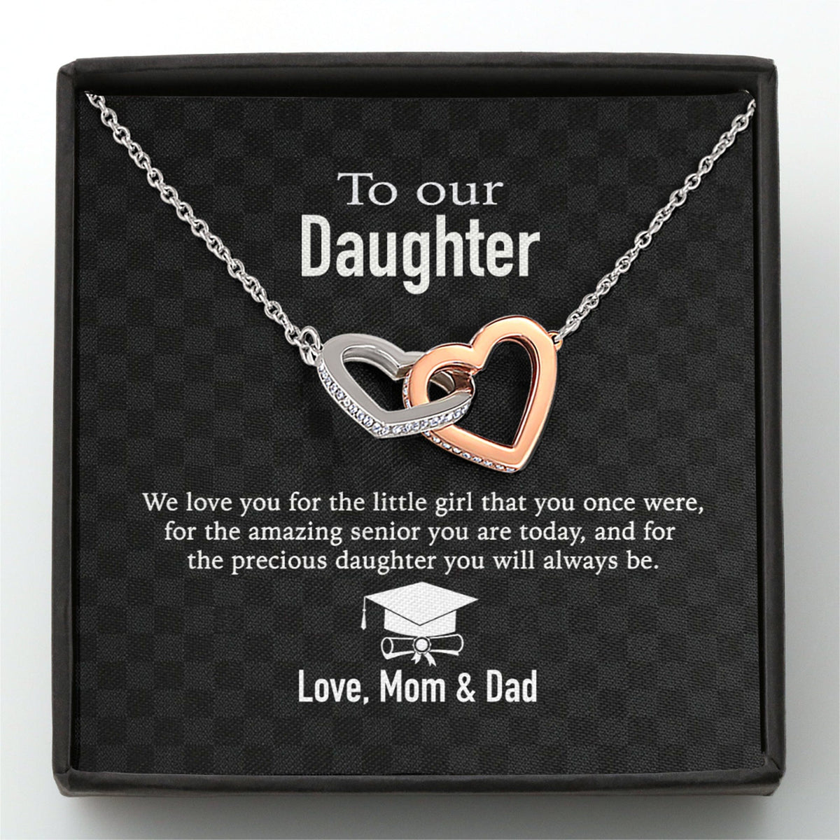 GeckoCustom To Our Daughter Love Mom &amp; Dad Personalized Necklace