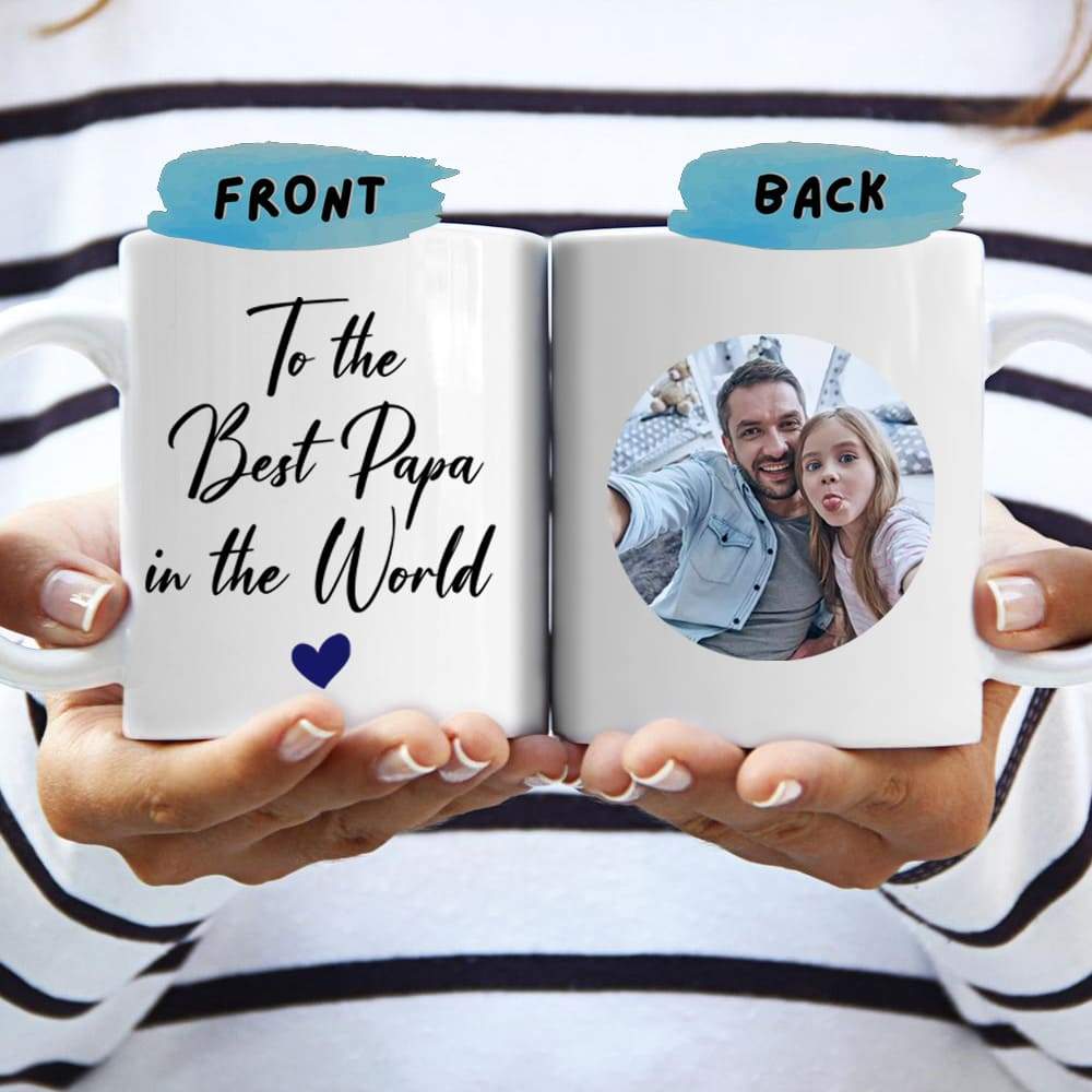 GeckoCustom To the Best Papa In The World Coffee Mug, Father's Day Gift HN590 11 oz