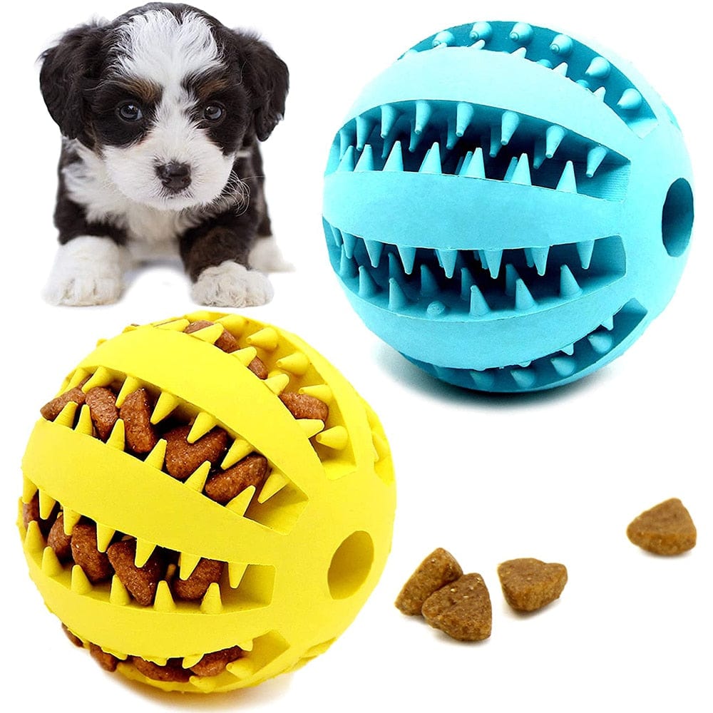 GeckoCustom Toys for Dogs Rubber Dog Ball for Puppy Funny Dog Toys for Pet Puppies Large Dogs Tooth Cleaning Snack Ball Toy for Pet Products