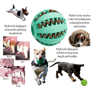GeckoCustom Toys for Dogs Rubber Dog Ball for Puppy Funny Dog Toys for Pet Puppies Large Dogs Tooth Cleaning Snack Ball Toy for Pet Products