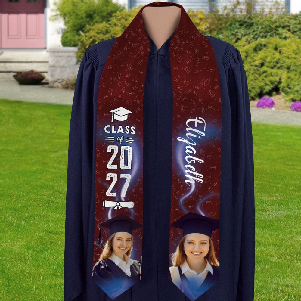 GeckoCustom Upload Photo Graduation Gift Stoles N304 6799 895068 6x72 inch