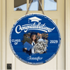 GeckoCustom Upload Photo Graduation Wooden Door Sign 892369