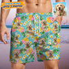 GeckoCustom Upload Photo With Hawaiian Pattern Dog Short T368 HN590