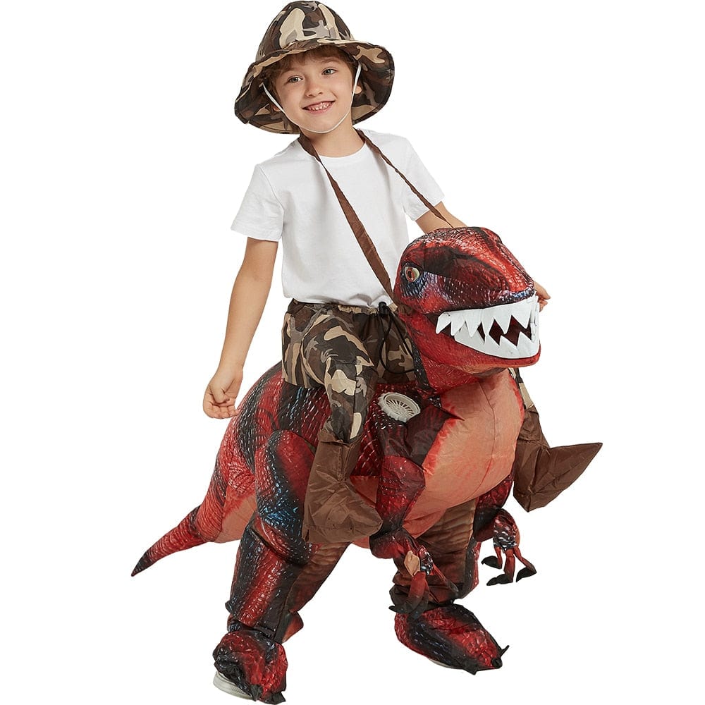 GeckoCustom Velociraptor T REX Mascot Inflatable Costume For Kids Anime Halloween Costumes Dinosaur Birthday Gift For Party Cosplay Blow Up