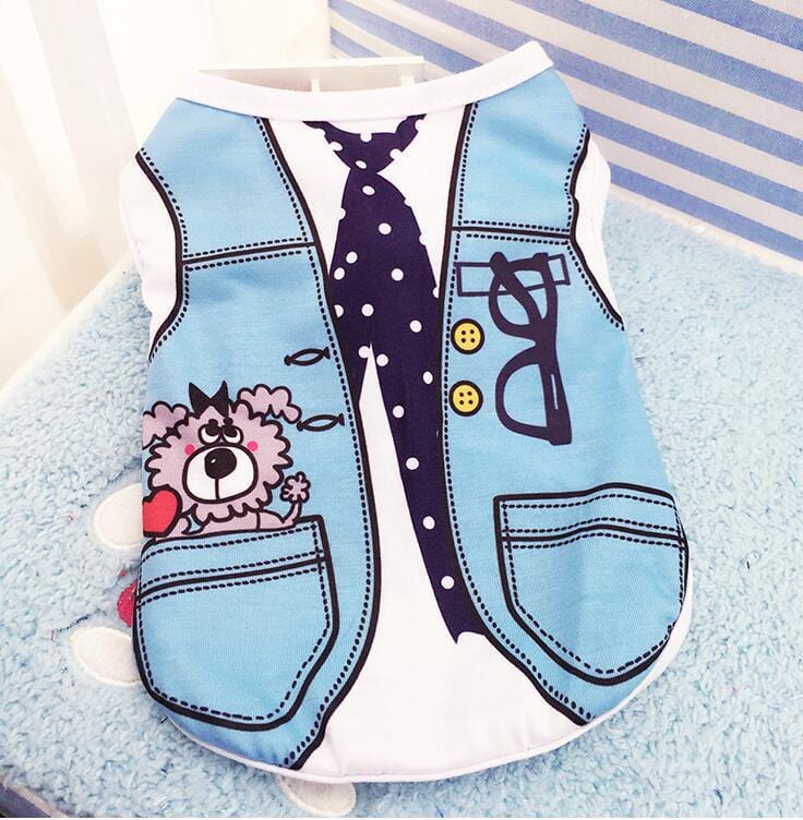 GeckoCustom Vest pet spring and summer vest teddy bear beautiful dog clothes cat clothes Vest mesh breathable pet clothes  puppy clothes majialing / XS