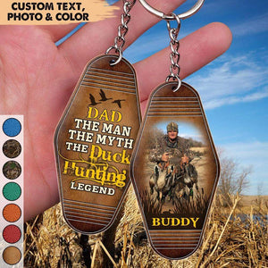 GeckoCustom Vintage Keychain, Hunting Gift, Gift For Dad/Grandpa HN590 1 Piece / 3"H x 1.5"W