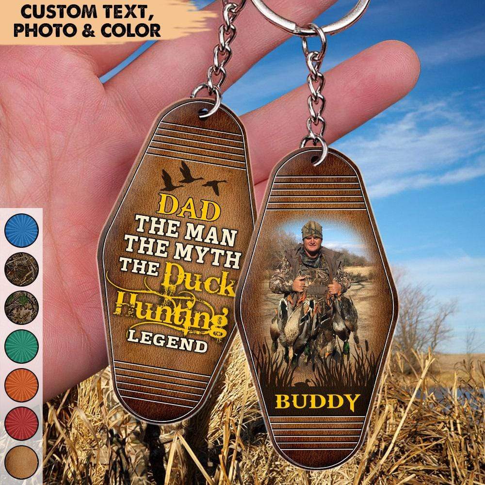 GeckoCustom Vintage Keychain, Hunting Gift, Gift For Dad/Grandpa HN590 1 Piece / 3"H x 1.5"W