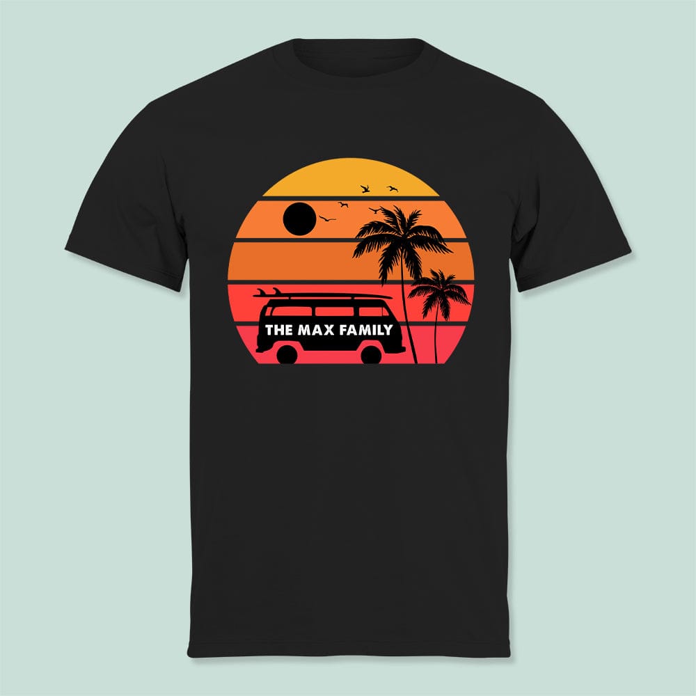 GeckoCustom Vintage Retro Family Camping Shirt K228 HN590 Basic Tee / Black / S