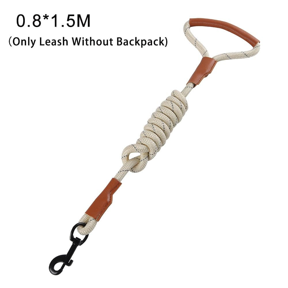 GeckoCustom Waterproof Pet Backpack For Dogs Puppy Bag With Harness Collar Outdoor Travel Dog Snacks Backpack French Bulldog Dog Accessories Only Leash Not Bag / S