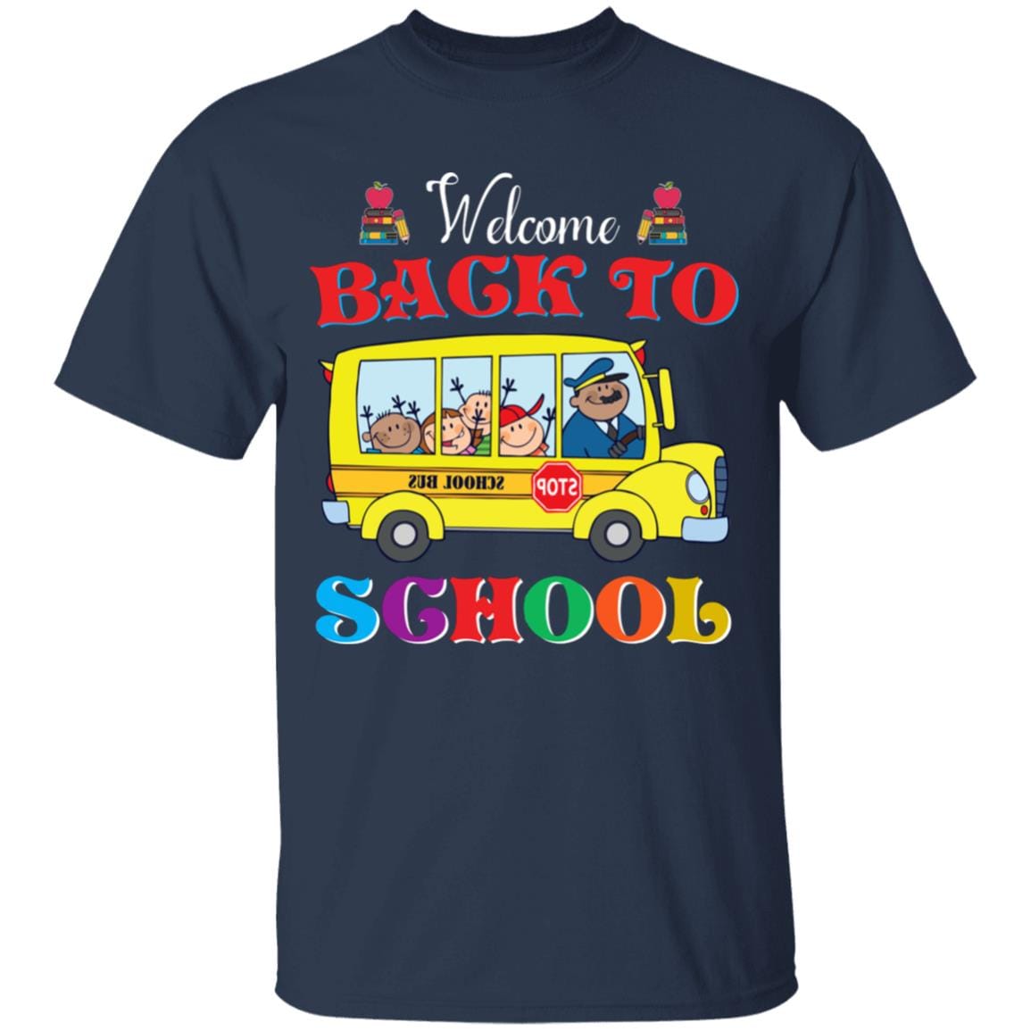GeckoCustom Welcome Back To School Shirt H425 Youth  T-Shirt / Navy / YXS