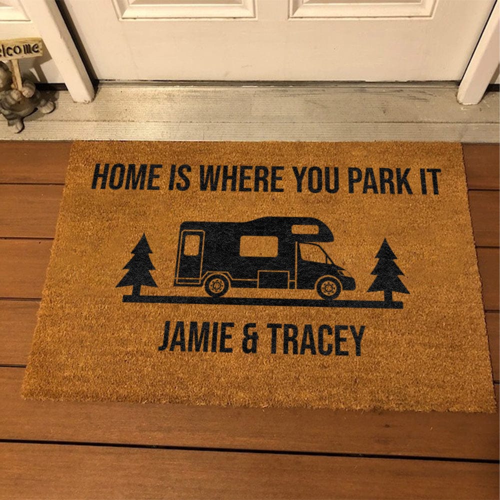 GeckoCustom Welcome Camping Coir Doormat Personalized Gift K228 890431