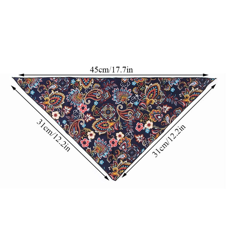 GeckoCustom Western Cowboy Halloween Dog Cat Costume Navy Blue Triangle Scarf / S