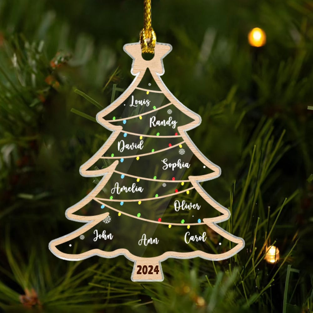 GeckoCustom Wish You A Wonderful Christmas Family Gift Personalized Gift Ornament HO82 891062