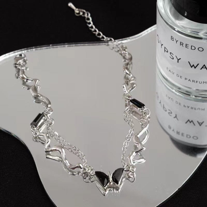 GeckoCustom Y2K Accessories Fashion Peach Heart Water Drop Pendant Necklace Pink Crystal Egirl Sweet Cool Clavicle Chain Aesthetic Jewelry 10