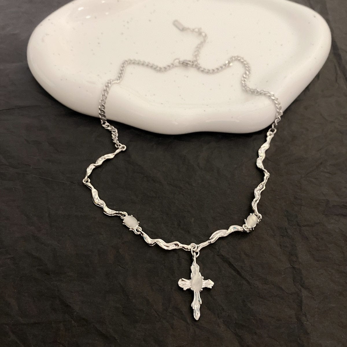 GeckoCustom Y2K Accessories Fashion Peach Heart Water Drop Pendant Necklace Pink Crystal Egirl Sweet Cool Clavicle Chain Aesthetic Jewelry 28