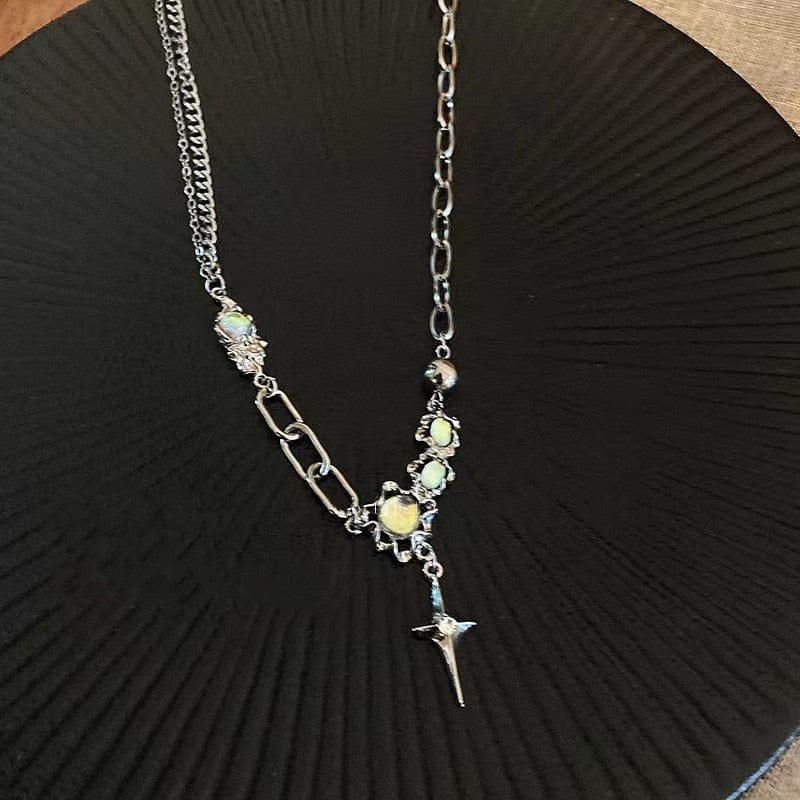 GeckoCustom Y2K Accessories Fashion Peach Heart Water Drop Pendant Necklace Pink Crystal Egirl Sweet Cool Clavicle Chain Aesthetic Jewelry 8