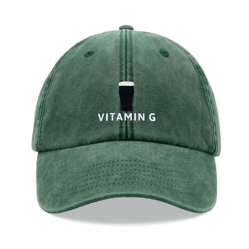 Vitamin G St. Patrick's Day Funny Frat Beer Drinking Embroidered Baseball Cap HA75 920552