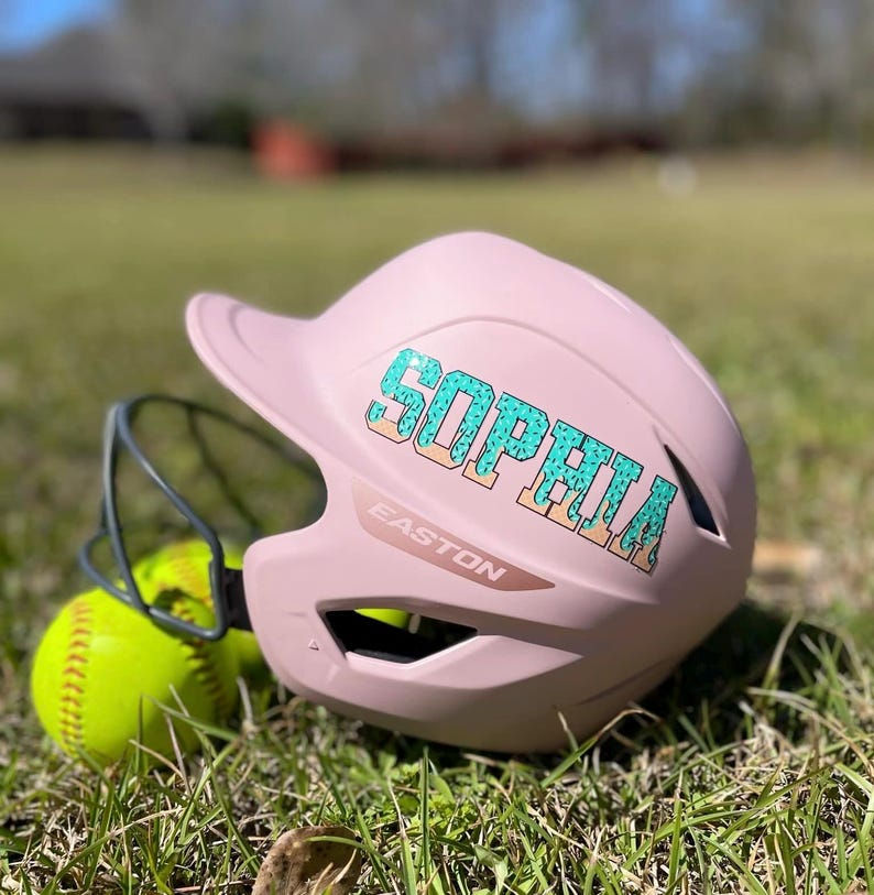 Personalized Little League Tball Name Ice Cream Drip Softball Baseball Drip Sticker TH10 169207