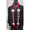 Satin Ribbon Graduation Lei with Flowers, Braided Ribbo, Gift For Graduates TH10 169101