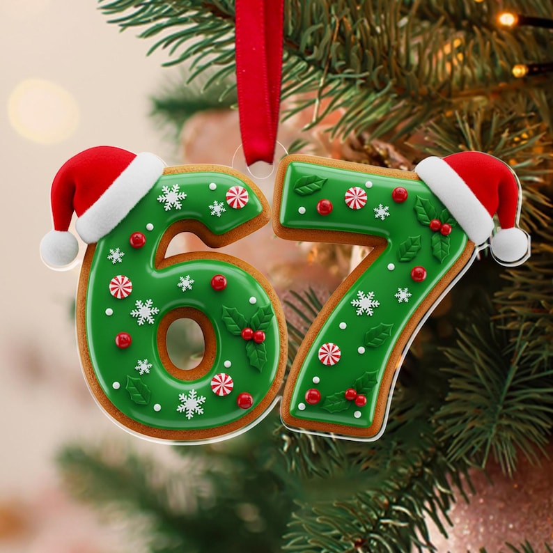 Six Seven Gen Alpha Humor Acrylic Ornament HO82 900506