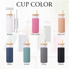 Personalized Birth Flower Name Glass Can With Lid Silicone Sleeve TH10 896881