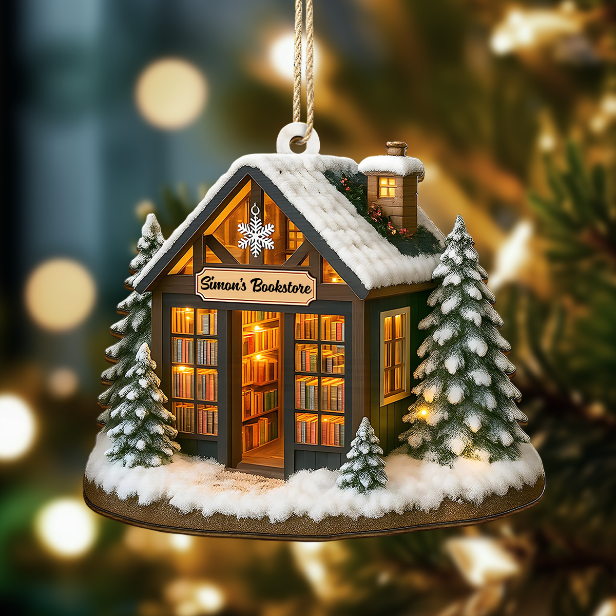 Custom Name Welcome To My Bookstore Wood Ornament – Christmas Gifts LM32 895633